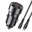 Изображение yesido Y54 60W Fast Charging Car Charger | With TC to IP cable car cigarette lighting port charger adapter Black
