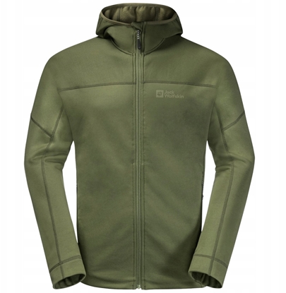 Picture of Jack Wolfskin Hirschberg Hooded FZ M 1710881-4129 Zielone M