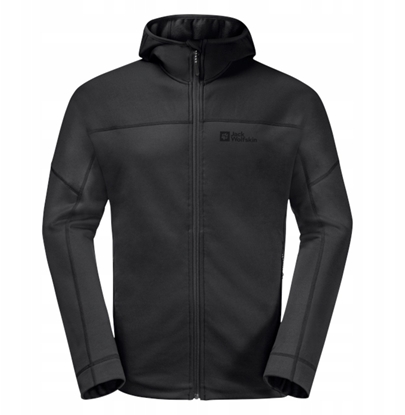 Picture of Jack Wolfskin Hirschberg Hooded FZ M 1710881-6000 Czarne S