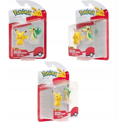 Изображение JAS POKEMON FIGURKI BITEW SNIVY PIKACHU