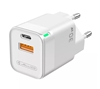 Picture of Jellico C44 Mini PD 30W QC 3.0 Smart Adaptive Fast Charger with 1x USB-C (5-20V) / USB 3A White