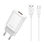 Picture of Jellico EU01 USB 12W Universal USB Adaptive Charger 1x USB 2.4A (5-12V) + USB-C Cable White