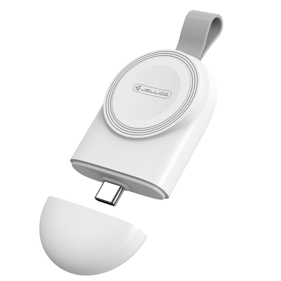 Изображение Jellico W8 Magnetic Fix 3W Wireless Universal Apple Watch USB-C Dongle Fast Charge White