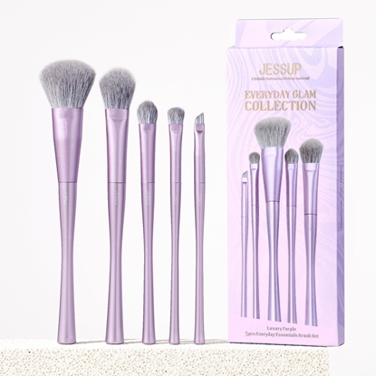Attēls no JESSUP_SET Luxury Purple Everyday Essentials Brush zestaw pdzli 5pcs T515 5szt.