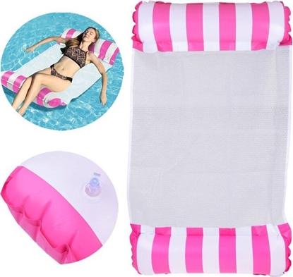 Picture of Jokomisiada Dmuchany róowy Materac do pywania Hamak wodny na basen i pla SP0758