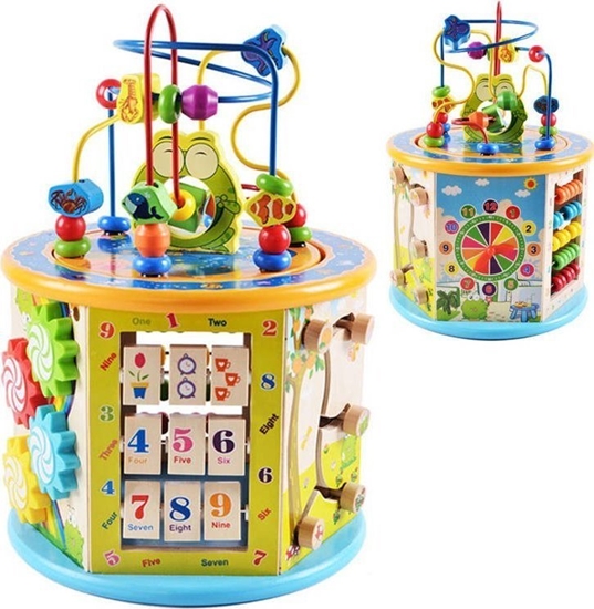 Picture of Jokomisiada Drewniana kostka edukacyjna sorter 8w1 ZA4117