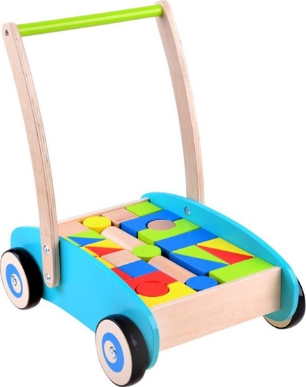 Picture of Jokomisiada Drewniany Pchacz, chodzik, wózek z klockami ZA3724