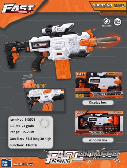 Picture of Jokomisiada Duy Karabin Fast Pioneer dla dzieci 8+ Celownik + Magazynek + 24 Piankowych Pociski