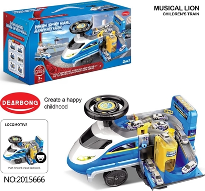 Picture of Jokomisiada Interaktywny Jedzik 2w1 Policja Niebieska dla dzieci 3+ Dwiki wiata + Parking policyjny + 4 Resoraki + Ruchome elementy