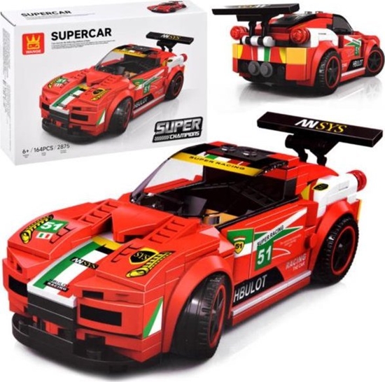 Picture of Jokomisiada Klocki sportowe auto 164 elem. + naklejki ZA4289