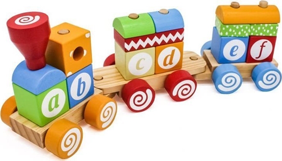 Picture of Jokomisiada Kolejka drewniana klocki z literkami ZA4116