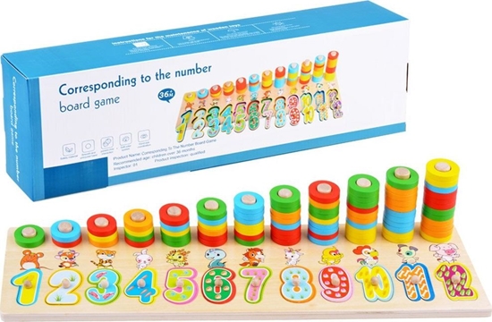 Picture of Jokomisiada Kolorowa Ukadanka Drewniana z Cyferkami