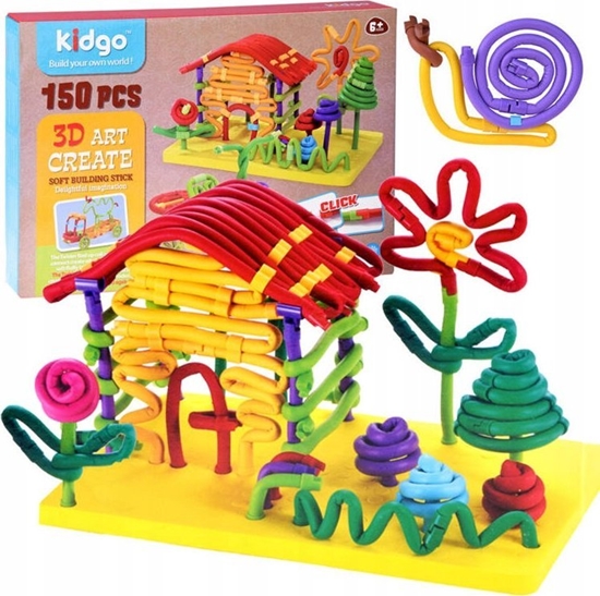 Picture of Jokomisiada Kreatywne klocki gitkie Makarony patyczki 150 ele. ZA2508