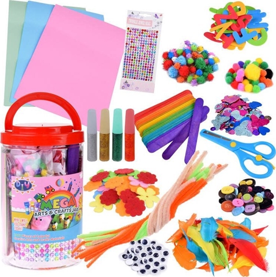 Picture of Jokomisiada Kreatywny MEGA zestaw do prac plastycznych oczka piórka filc ZA4822