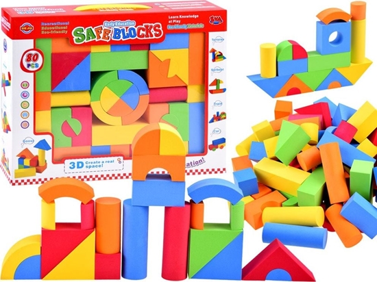 Picture of Jokomisiada Mikkie kolorowe Klocki Piankowe 80 elementów (ZA3856)