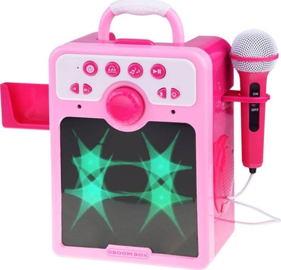 Picture of Jokomisiada Muzyczny gonik róowy Boombox dla dzieci z mikrofonem IN0166