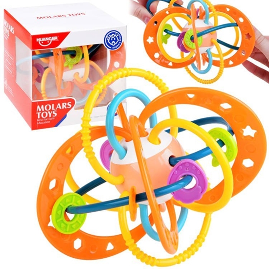 Изображение Jokomisiada Sensoryczny gryzak dla maluszka grzechotka ZA4308 PO