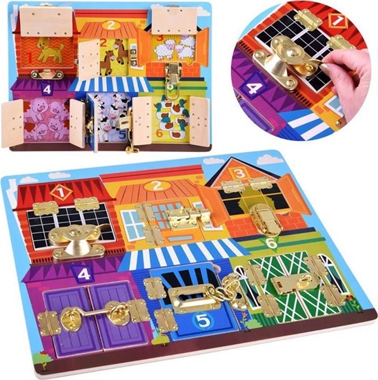 Picture of Jokomisiada Tablica sensoryczna manipulacyjna zamki ZA4133