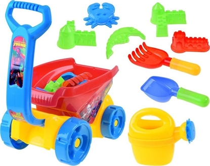 Picture of Jokomisiada Wózek do piaskownicy foremki grabki konewka ZA3117