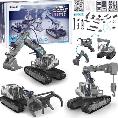 Picture of Jokomisiada Zestaw 3w1 zbuduj Maszyny Budowlane Koparka Dwig adowarka 168el ZA5013