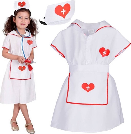 Picture of Jokomisiada Zestaw dla dziewczynki Kostium Pielgniarki Pani Doktor lekarz M/L ZA5281