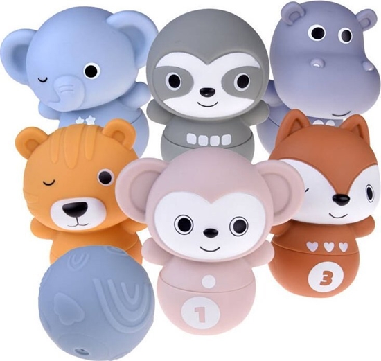 Picture of Jokomisiada Zestaw gumowych zwierzaków krgle sensoryczne pika ZOO dla dzieci ZA4818