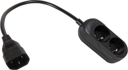 Изображение Jonex Przeduacz do UPS 2-gniazda z/u 0,3m z wtykiem IEC C14 - PS-PCU 270