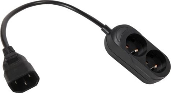 Изображение Jonex Przeduacz do UPS 2-gniazda z/u 0,3m z wtykiem IEC C14 - PS-PCU 270