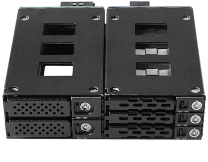 Изображение JOUJYE Backplane JJ-N-2937NVMe16 fuer 2x2,5 Zoll NVMe U.2 + 3x2,5 Zoll HDD/SSD SATA3/SAS3 bis 12Gbps MiniSAS HD SFF8643 Anschluss