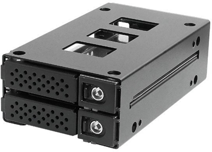 Изображение JOUJYE Backplane JJ-N-29SS15 fuer 2 SATA SAS I II III HDD/SSD 6,4cm/2,5Zoll bis 12Gbps Inklusive Einbauwinkel fuer 5,25Zoll Bay