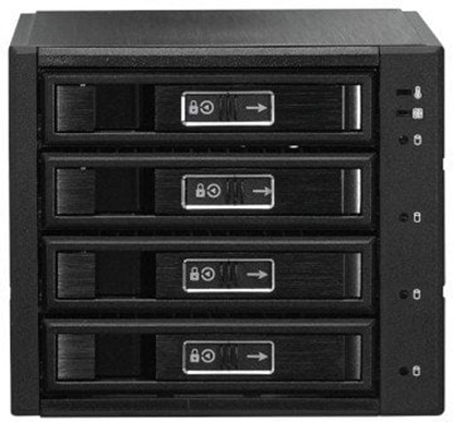 Изображение JOUJYE JJ-N-46TM unterstuetzt SATA3/SAS3 mit bis zu 12Gbps und kann bis zu 4 x 6,4cm/8,9cm 2,5 Zoll/3,5 Zoll HDD/SSD beherbergen