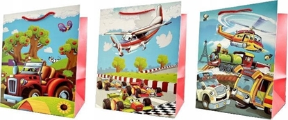 Picture of JU-PITER Torebka ozdobna prezentowa 4wz 26x32x20cm JP 4606B szerokie dno mix cena za 1 szt