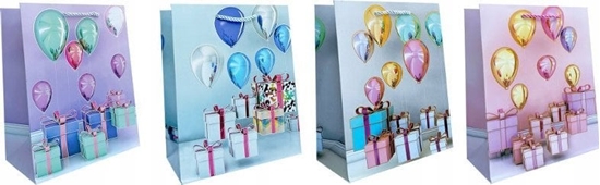 Picture of JU-PITER Torebka ozdobna prezentowa Balony, prezenty JP-A937C 18x23x10cm mix