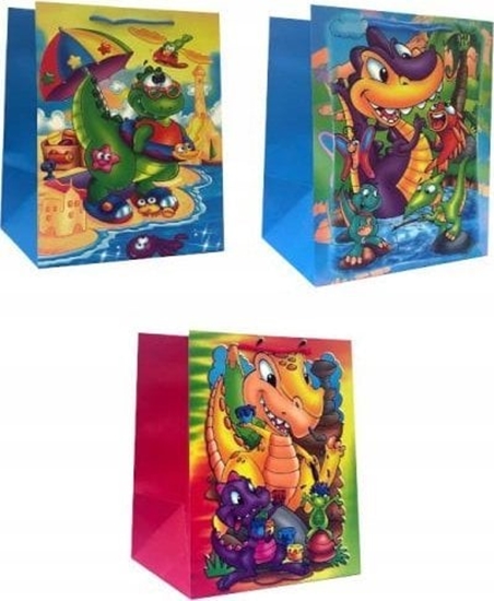 Picture of JU-PITER Torebka prezentowa Dinozaur JP 9155L SD20 40x56x20 cm szerokie dno