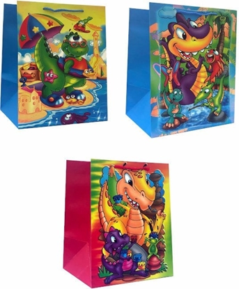 Picture of JU-PITER Torebka prezentowa Dinozaury JP 9155B SD20 26x32x20 cm szerokie dno