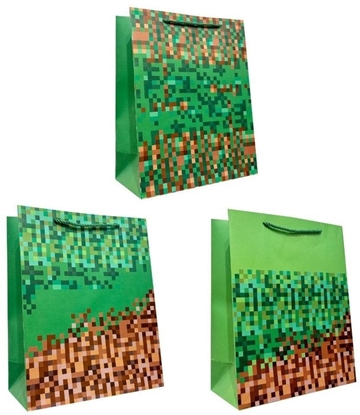 Picture of Jupiter Torebka prezentowa L Minecraft szerokie dno mix