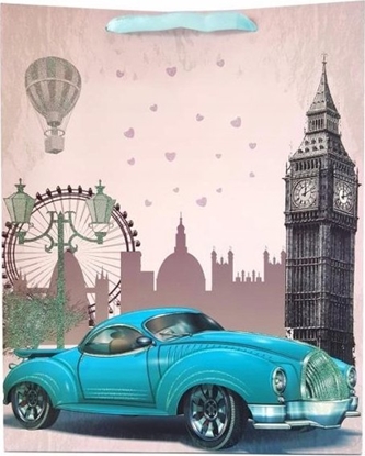 Attēls no JU-PITER Torebka prezentowa stylowe auta 1137A 31x42x12cm p12, cena za 1szt