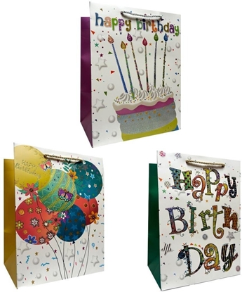 Picture of Jupiter Torebka prezentowa urodzinowa M szerokie dno mix