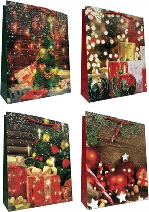 Attēls no JU-PITER Torebka prezentowa witeczna 349B 26x32x10cm mix cena za 1 szt