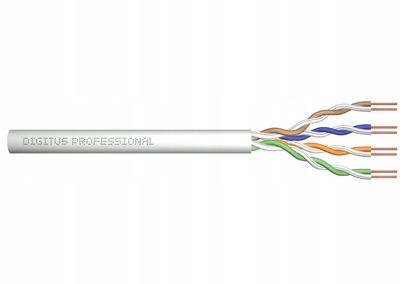 Picture of Kabel instalacyjny DIGITUS kat.5e, U/UTP, B2ca, AWG 24/1, LSOH, 500m, szary, szpula