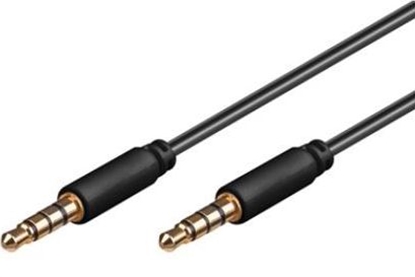 Изображение Kabel PremiumCord Jack 3.5mm - Jack 3.5mm 0.5m czarny (kjack4mm05)