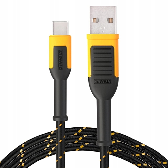 Изображение Kabel USB Dewalt USB-A - USB-C 1.2 m Czarny (DXMA131-1361-DWG)