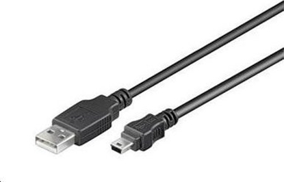 Picture of Kabel USB PremiumCord USB-A - miniUSB Czarny (ku2m02a)
