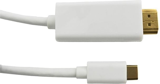 Изображение Kabel USB Qoltec USB-C - HDMI 1 m Biay (50414)