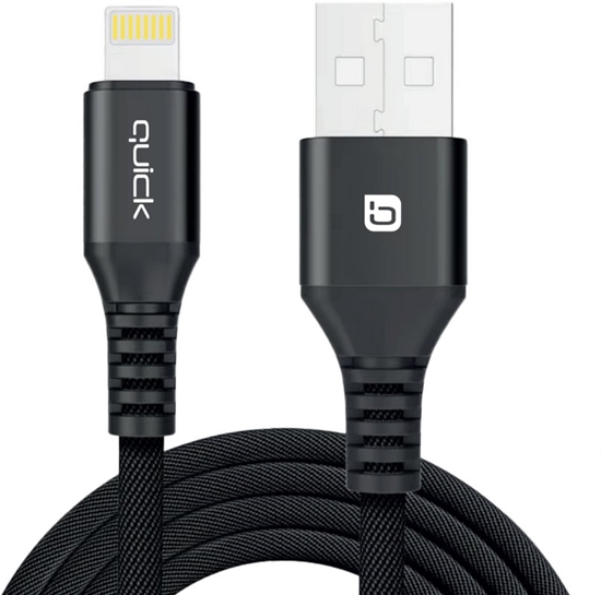 Picture of Kabel USB Quick USB-A - Lightning 1.5 m Czarny (4752168141243)
