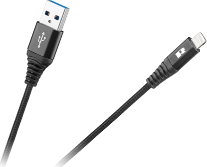 Attēls no Kabel USB Rebel Comp USB-A - Lightning 1 m Czarny (RB-6002-100-B)