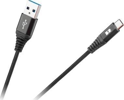 Attēls no Kabel USB Rebel Comp USB-A - USB-C 1 m Czarny (RB-6001-100-B)