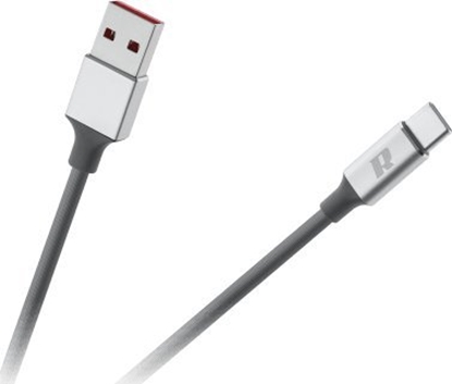 Attēls no Kabel USB Rebel Comp USB-A - USB-C 2 m Czarno-srebrny (RB-6011-200-B)