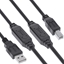 Picture of Kabel USB Vision USB-A - USB-B 20 m Czarny (34513A)