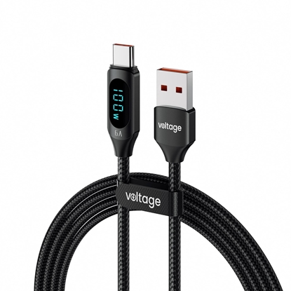 Picture of Kabel USB voltage USB-A - USB-C 1 m Czarny (VEKD66AC100BK)